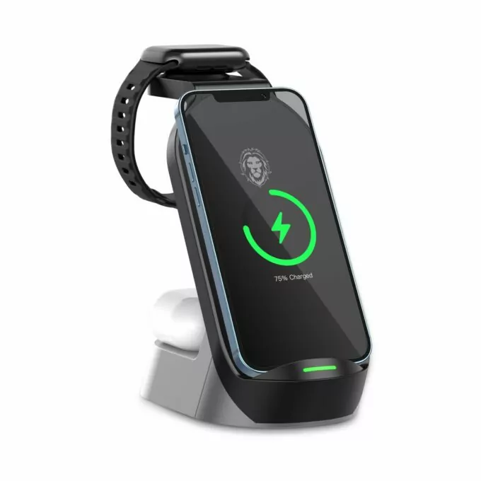 Green 4 in 1 Fast Wireless Charger 15W