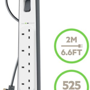 Belkin 4-Outlet Surge Protector with 2M Cord + 2 USB