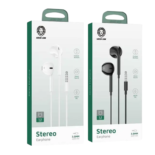 Green Lion Stereo Wired In-Ear Earphones (3.5mm)