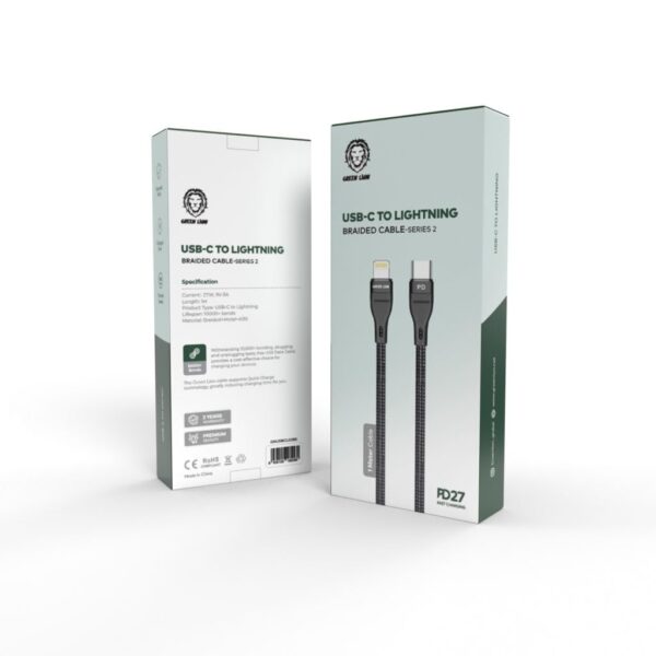 Green Lion USB-C To Lighting Braided Cable Series 2 (1m)